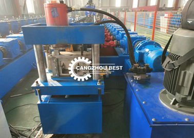 Hidrolik U Post Otoyol Korkuluk Rulo Şekillendirme Makinesi Kazasında Bariyer Destek Soğuk Demir Levha