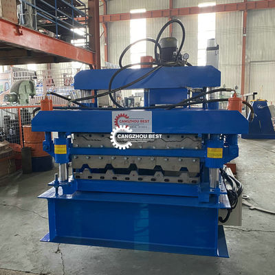 Zincir Tahrikli Soğuk 3kw Ppgi Çini Rulo Şekillendirme Makinesi