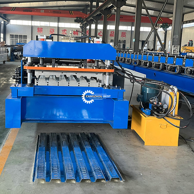 Basın Logolu Çelik Zemin Kaplaması Döşeme Levhası Paneli Rulo Şekillendirme Makinesi