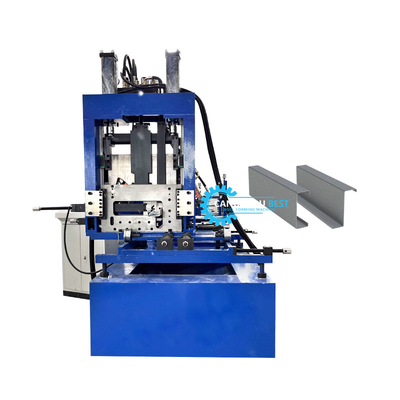 Plc Control C Z U Purlin Roll Forming Machine Hidrolik Bıçaklama ve Kesme