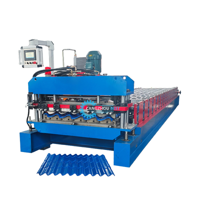 Sırlı Çatı Kiremiti Rulo Şekillendirme Makinesi 3KW PLC Kontrol 8-12m/dak