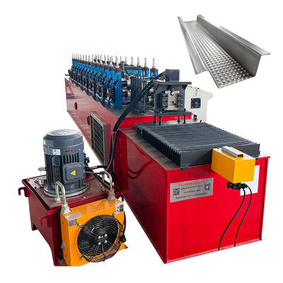 Uçan Kesim Yüksek Hızlı Şapka Kanalı Soğuk Rulo Şekillendirme Makinesi PLC Kontrolü