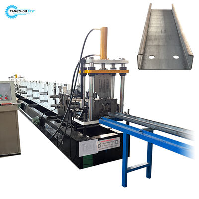 PLC Kontrollü Otomatik Değişim Boyutu 80-300mm C Aşık Rulo Şekillendirme Makinesi