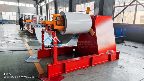 18-20 İstasyon çatı levhası rulo şekillendirme makinesi 0.3-0.8mm Hidrolik Kesme