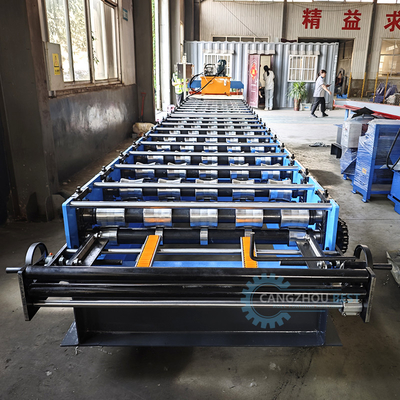 Otomatik Kesme Çelik Çatı Çatı Yapısı Kaburga Panel Rulo Formasyon Makinesi