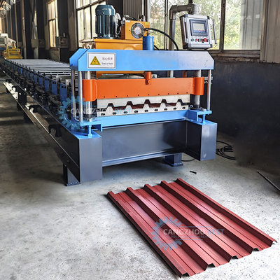 Otomatik Kesme Çelik Çatı Çatı Yapısı Kaburga Panel Rulo Formasyon Makinesi