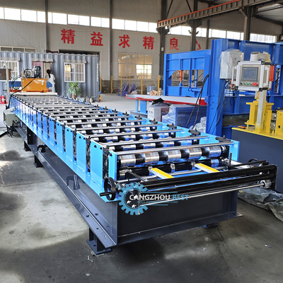 Otomatik Kesme Çelik Çatı Çatı Yapısı Kaburga Panel Rulo Formasyon Makinesi