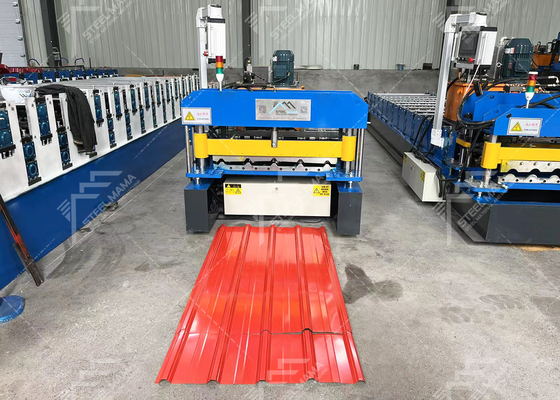 3Kw Hidrolik Kesme Çelik Çatı Yaprakları Rulo Yapım Makinesi Fiyatı