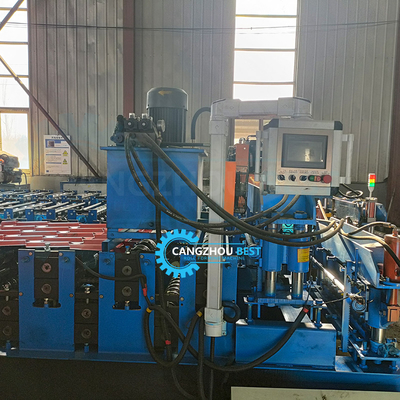 Renkli Trapez IBR Çelik Çatı Rulo Şekillendirme Makinesi Hidrolik Kesme Cihazı