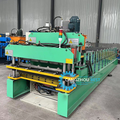 Renkli Çelik Profili Hidrolik Çift Katmanlı Metal Çatı Makine PLC Kontrolü