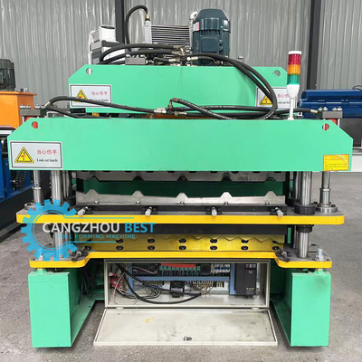 Renkli Çelik Profili Hidrolik Çift Katmanlı Metal Çatı Makine PLC Kontrolü