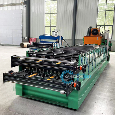 Renkli Çelik Profili Hidrolik Çift Katmanlı Metal Çatı Makine PLC Kontrolü