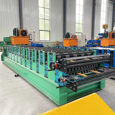 Renkli Çelik Profili Hidrolik Çift Katmanlı Metal Çatı Makine PLC Kontrolü