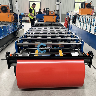 Gi 900mm Etkili Genişlikli Çelik Profili İbr Çatı Yapısı Yapı için Çubuk Yapı Makinesi