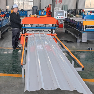 Renkli Çelik Profil Yüksek Hızlı Kırbaç/R Panel Çatı Yaprakları Rulo Yapım Makinesi