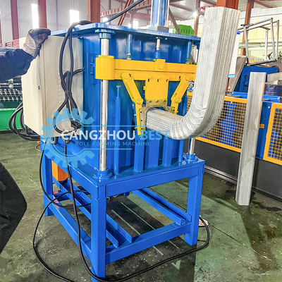 Renkli çelik kare boru kalıp kesme rulo şekillendirme makinesi dirseği makinesi ile