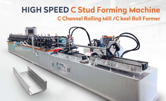 Yüksek Hızlı Stud ve Track Roll Forming Makinesi 12-14m/min Forming Hızlı