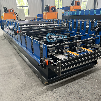 Otomatik Kesme Hidrolik Güçlü Çelik Profil Çift Katmanlı Çatı Rulo Formasyon Makinesi