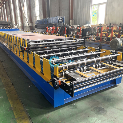 Tam Otomatik Hidrolik Güç 4kw İki Katmanlı Dalgalanmış Çatı Kelepçesi Rulo Formasyon Makinesi