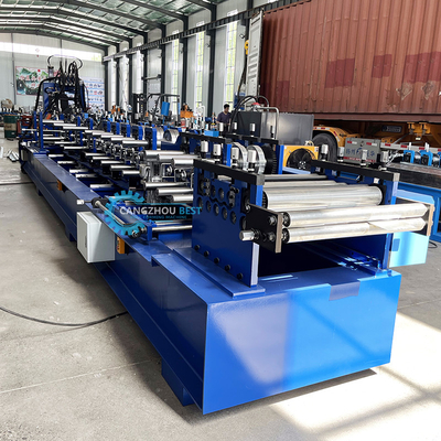 Plc Control C Z U Purlin Roll Forming Machine Hidrolik Bıçaklama ve Kesme