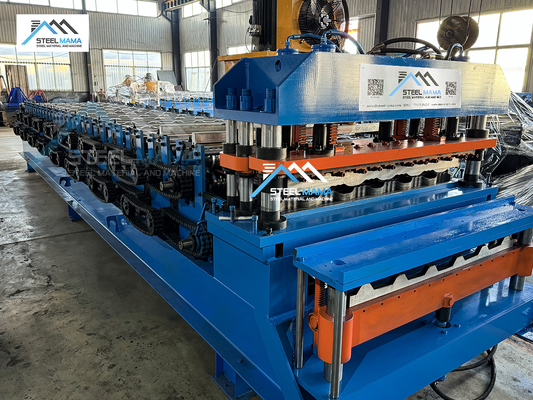 Camlı Plakalı Çatı Presleri Çift Katmanlı Rulo Yapım Makinesi Makine