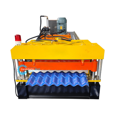 Metal Çatı Plakası Camlı Yaprak Rulo Formasyon Makinesi 8.5kw