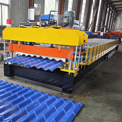 Metal Çatı Plakası Camlı Yaprak Rulo Formasyon Makinesi 8.5kw