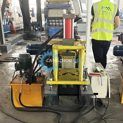 Piket Yuvarlak Şekil Çelik Profil Bahçe Çit Rulo Formasyon Makinesi Dayanıklı