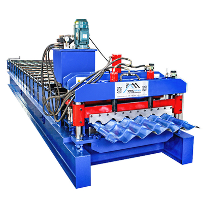 3.5T Metal Çatı Plakası Rulo Formasyon Makinesi 9-11 Satırlı Roller Cr12 Kesme Blade