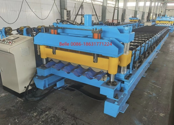 3.5T Metal Çatı Plakası Rulo Formasyon Makinesi 9-11 Satırlı Roller Cr12 Kesme Blade