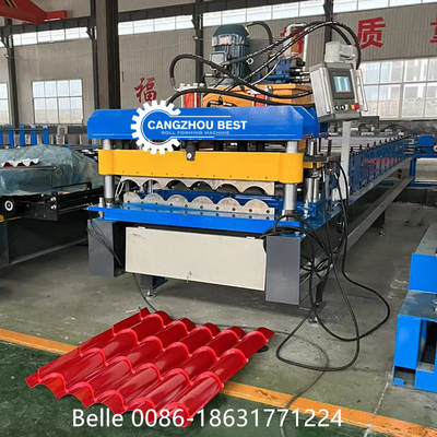 Zincir iletim 9-11 Satır Çatı Plakası 300H Çelik Çatı için Roll Forming Makinesi