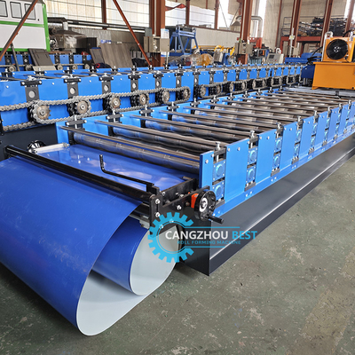 Renkli Çelik PLC Kontrolü Hidrolik Baskı ve Kesme Zee Çatı Plakası Rulo Formasyon Makinesi