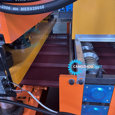 Hidrolik Kesme 5.5kw Güç Renkli Çelik Profili Rusya Tile Roll Forming Machine
