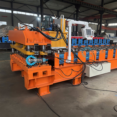 Hidrolik Kesme 5.5kw Güç Renkli Çelik Profili Rusya Tile Roll Forming Machine