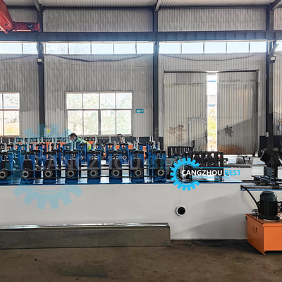 7.5*1.2*1.5m çelik yapı binası için çelik stud ve track rulo şekillendirme makinesi