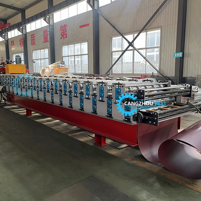 Avrupa Renkli Bambu Çatı Plakası IBR Çatı Yaprakı Çift Katmanlı Rulo Yapım Makinesi