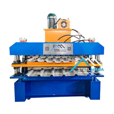 5.5Kw Ana Motor Gücü Çift Katmanlı Çatı Yaprak Makinesi 8-12m/Min Kalıcı Çatılar İçin Formasyon Hızı