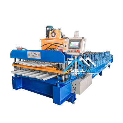 5.5Kw Ana Motor Gücü Çift Katmanlı Çatı Yaprak Makinesi 8-12m/Min Kalıcı Çatılar İçin Formasyon Hızı