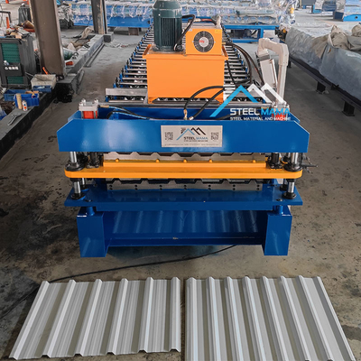 5.5Kw Ana Motor Gücü Çift Katmanlı Çatı Yaprak Makinesi 8-12m/Min Kalıcı Çatılar İçin Formasyon Hızı