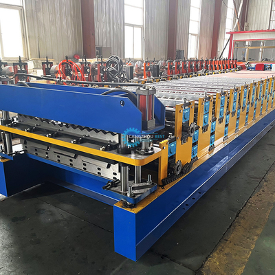 Çelik Tile Delta PLC Kontrolü Çift Katmanlı Rulo Formasyon Makinesi 0.25-0.6mm Malzeme Kalınlığı için