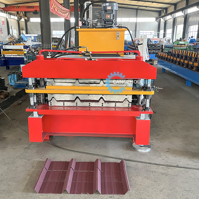 Otomatik Çalışma Çelik Plakalı Çatı Yaprak Makinesi Pürüzsüz Üretim İçin