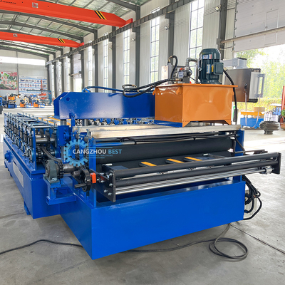 Otomatik Boyut Değiştirme PU Liner Çelik Profil Çatı Yaprak Rulo Formasyon Makinesi 0.3-0.8mm için