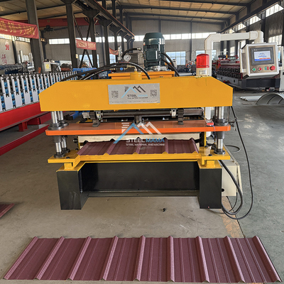 PLC Kontrol Sistemi 0.3mm-0.8mm için Metal Çatı Makinesi