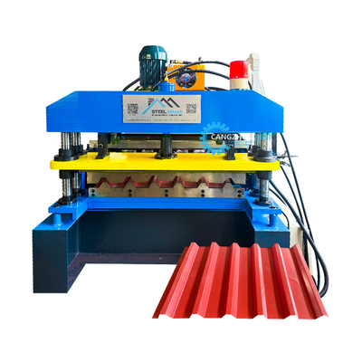 0.3-0.8mm Ibr Metal Çatı Rulo Formasyon Makinesi PLC Kontrol Sistemi ile Kontrol Edilen