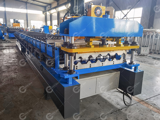 Özelleştirilebilir Çatı Yaprak Rulo Formasyon Makinesi 8-15m/Min Hız Hidrolik Kesme İşletme için Herhangi Bir Uzunluk Kesme