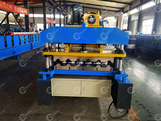 Özelleştirilebilir Çatı Yaprak Rulo Formasyon Makinesi 8-15m/Min Hız Hidrolik Kesme İşletme için Herhangi Bir Uzunluk Kesme