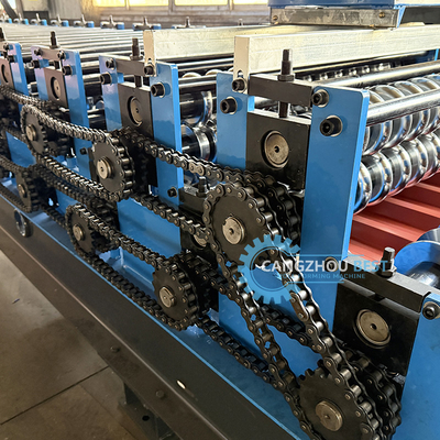 Çelik Profil Galvanizli 686 762 Çift Katmanlı Çatı Yaprakları Soğuk Rulo Formasyon Makinesi