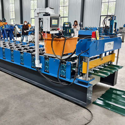 Dayanıklı 45# Çelik Roller Metal Çatı Formasyon Makinesi 3Kw Hidrolik İstasyon Gücü ve 5.5Kw Ana Motor Gücüyle