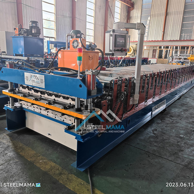 Delta PLC ve Yüksek Kaliteli 45 Çelik Roller ile özelleştirilebilir Çift Katmanlı Çatı Yaprak Makinesi