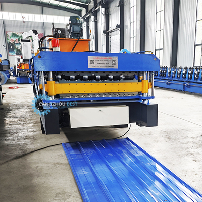 0Büyük projeler için Delta PLC tarafından.6mm Çatı Yaprakları Rulo Formasyon Makinesi